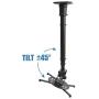 DYNAVISTA Full Motion Universal Ceiling Projector Mount Bracket with Adjustable Height and Extendable Arms Rotating Swivel Mount for Home and Office Projector (Black)