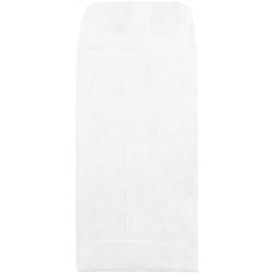 JAM PAPER #7 Coin Tyvek Tear-Proof Open End Envelopes - 3 1/2 x 6 1/2 - White - 50/Pack