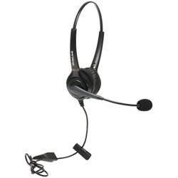 Grandstream Phone Headset with 2 earpieces on Both Ears | Noise Canceling Microphone Call Center Headset Compatible with Grandstream High-End IP Phones | RJ9 Headset Quick Disconnect Included