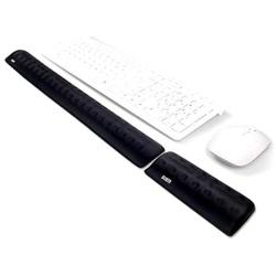 BUBM Wrist Rest for Keyboard and Mouse, Memory Foam Cushion Wrist Support Pad Arm Rest Pillow, Massage Hole Design & Easy-Typing for PC Gaming, Office, Computer(Black Set)