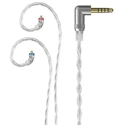 FiiO LC-4.4D 4.4mm High-Purity Monocrystalline Silver Litz MMCX Replacement Cable for Shure SE215 SE315 SE846 SE535 SE425/JVC/FiiO FH5 FA7 FH7