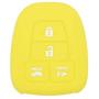 SEGADEN Silicone Cover Protector Case Holder Skin Jacket Compatible with TOYOTA 4 Button Remote Key Fob CV2407 Yellow