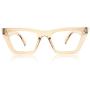 JiSoo Blue Light Reading Glasses Women 1.25 Trendy, Cat Eye Blue Light Readers 1.25, Computer Reading Glasses 1.25 Women, Transparent Brown