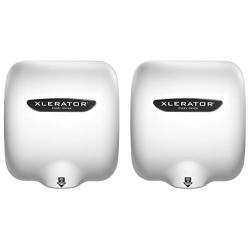 Excel Dryer XLERATOR XL-BW 1.1N High Speed Commercial Hand Dryer, White Thermoset Cover, Automatic Sensor, Surface Mounted, Noise Reduction Nozzle, LEED Credits 110/120 Volts( 2 Pack)