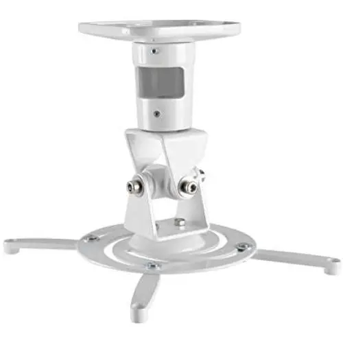 AMER Projector Mount - Universal Ceiling Bracket LCD DLP Tilt 360° Swivel 30lbs (White)