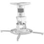 AMER Projector Mount - Universal Ceiling Bracket LCD DLP Tilt 360° Swivel 30lbs (White)