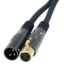 Monoprice 104752 Premier Series XLR Male to XLR Female - 10Ft - Black - Gold Plated | 16AWG Copper Wire conductors [Microphone & Interconnect]