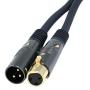 Monoprice 104752 Premier Series XLR Male to XLR Female - 10Ft - Black - Gold Plated | 16AWG Copper Wire conductors [Microphone & Interconnect]