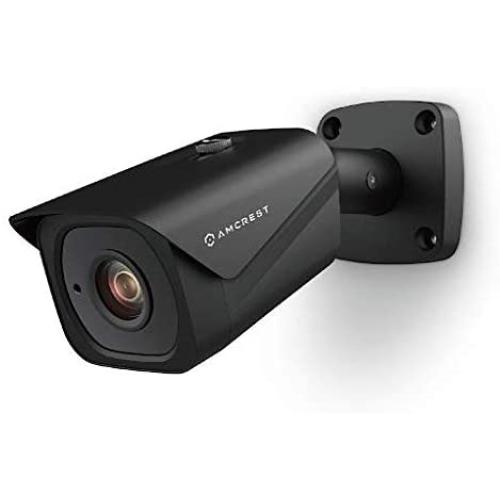Amcrest UltraHD 4K (8MP) Outdoor Bullet POE IP Camera, 3840x2160, 131ft NightVision, 2.8mm Lens, IP67 Weatherproof, MicroSD Recording, Black (IP8M-2496EB)