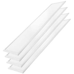 1x4 LED Panel Edge-Lit Slim (4 Pack) 3000k, 40W, 12x48-Inch, Flush Drop Ceiling Light for Home, Office - Slim, Energy Efficient LED Lighting Fixtures - 0-10V Dimmable Panel