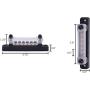 6 Terminal Bus Bar Kit - 150A Bus Bar Block with Cover & Heat Shrink Terminals; Ground Distribution, Power Distribution Terminal Block for Automotive and Marine