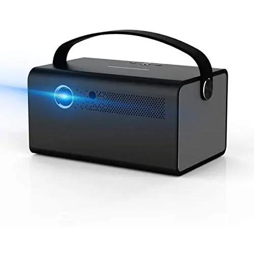 Video Projector TOUMEI V7, 3D DLP Link Android 6.0 Smart Projector 600ANSI 4500 Lumens Keystone Correction WiFi Mirroring for iPhone iPad Android Support 4K Input HDMI/USB/TF 2G ROM 16G Flash