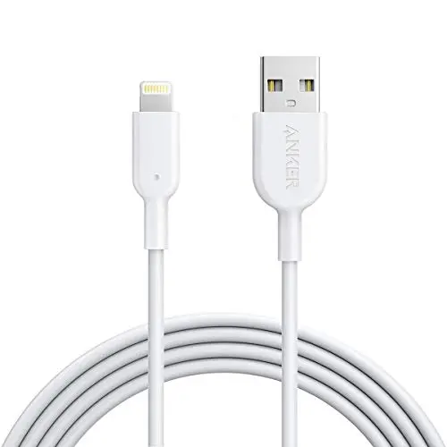 Anker Powerline II Lightning Cable (6ft), MFi Certified for iPhone Xs/XS Max/XR/X / 8/8 Plus / 7/7 Plus / 6/6 Plus (White)