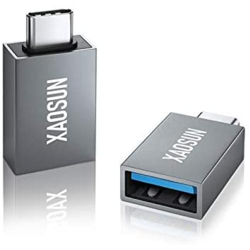[10Gbps] USB C to USB Adapter (2 Pack), XAOSUN 3.1 USB C to USB A Adapter, Support Superfast Data Sync(OTG) & Fast Charging, Fit for MacBook Pro 2020/2019, Galaxy Note, Nintendo Switch, iPad Pro 2020