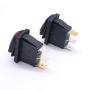 Taiss 2Pcs Waterproof Red Lighted Car I/O SPST 3 Pin 2 Position AC 250V/15A, 125V/20A Rocker Toggle Switches KCD3-101NW-I/O