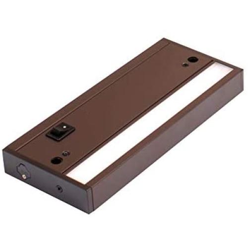 LED Under Cabinet Lighting Fixture, Hardwired or Plug in, Warm White (2700K), 8 inch, 5.3W, 265lm, Linkable, On/Off Switch Included, ETL & Energy Star Listed, 120V, Bronze Finished, T4S-08-BZ-927