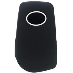 WERFDSR Sillicone key fob Skin key Cover Keyless Entry Remote Case Protector Shell for Toyota Camry 4-Runner RAV4 Highlander Corolla Yaris 4 button smart remote black