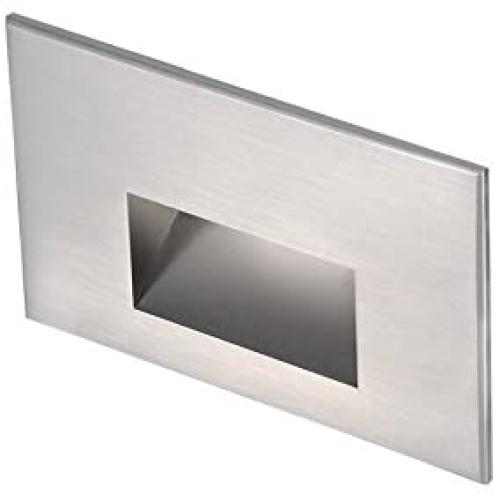 WAC Lighting 4011-30SS WAC Step & Wall 5'' LEDme 12V Rectangle Step and Wall Light 3000K Soft White, Cast Stainless Steel