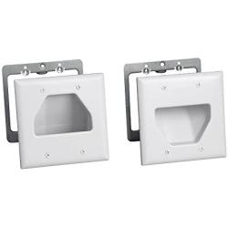 DataComm Electronics 50-3332-WH-KIT Flat Panel TV Cable Organizer Kit - White