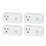BN-LINK WiFi Heavy Duty Smart Plug Outlet, No Hub Required with Energy Monitoring and Timer Function, White, Compatible with Alexa and Google Assistant, 2.4 Ghz Network Only (4 Pack)