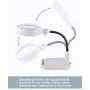 iMagniphy 8X Lighted Desktop Magnifier - Extra Large 5.5 Inch Lens & Sturdy Stand - Hands Free Adjustable Design with 6 Bright LEDs - Illuminated Tabletop Magnifying Glass Lamp with Light for Reading