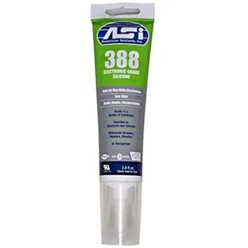 ASI 388 Clear Electronic Grade Silicone - 2.8 oz Squeeze Tube