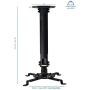 VIVO Universal Extending Ceiling Projector Mount, Height Adjustable Projection, Black, MOUNT-VP02B