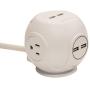 Accell Power Cutie - Compact Surge Protector with 3 Tamper Resistant 540J Surge Protected AC outlets and 4 USB-A Charging Ports, 6ft Cord, White