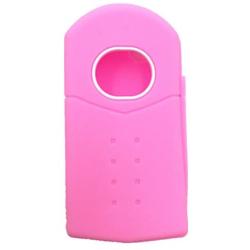 Ezzy Auto Pink 4 Buttons Silicone Rubber Key Fob Case Key Cover Key Jacket Skin Protector fit for Mazda 3 5 6 Mazda CX-7