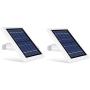 Wasserstein Solar Panel Compatible with Ring Spotlight Cam Battery & All-New Ring Stick Up Cam Battery - Power Your Ring Surveillance Camera continuously with 2W 5V Charging (2 Pack, White)