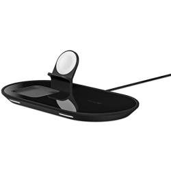 Mophie 3 in 1 Wireless Charge Pad - Qi Wireless 7.5W Charging Pad for Apple iPhone, Airpods, and Apple Watch - Polished Black (409903518)