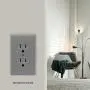 ENERLITES Tamper-Resistant Child Safe Duplex Receptacle Outlet, Residential Grade, 3-Wire, Self-Grounding, 2-Pole, 15A 125V, UL Listed, 61580-TR-GY-10PCS, Gray (10 Pack) ENERLITES Tamper-Resistant Child Safe Duplex Receptacle Outlet, Residential Grade, 3-Wire, Self-Grounding, 2-Pole, 15A 125V, UL Listed, 61580-TR-GY-10PCS, Gray (10 Pack)