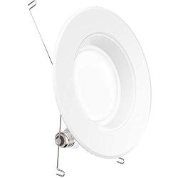 Sunco Lighting 5/6 Inch LED Recessed Downlight, Baffle Trim, Dimmable, 13W=75W, 2700K Soft White, 1050 LM, Damp Rated, Simple Retrofit Installation - UL + Energy Star