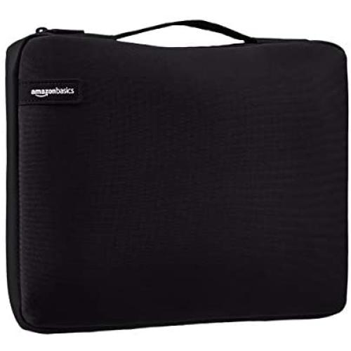 Amazon Basics 11.6'' Professional Laptop Case Sleeve Bag (With Retractable Handle) - Black