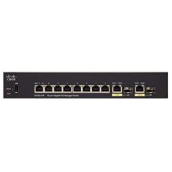 Cisco SG350-10P Managed Switch with 10 Gigabit Ethernet (GbE) Ports with 8 Gigabit Ethernet RJ45 Ports and 2 Gigabit Ethernet Combo SFP plus 62W PoE, Limited Lifetime Protection (SG350-10P-K9-NA)