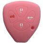 Pink Silicone Key Jacket Key Case 4 Buttons Remote Fob Skin Silicone Cover Key Case Holder Bag for TOYOTA Camry Avalon Matrix Corolla TOYOTA Land Cruiser