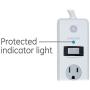 GE 6 Outlet Surge Protector, 10 Ft Extension Cord, Power Strip, 800 Joules, Flat Plug, Twist-to-Close Safety Covers, White, 14092 GE 6 Outlet Surge Protector, 10 Ft Extension Cord, Power Strip, 800 Joules, Flat Plug, Twist-to-Close Safety Covers, White, 14092