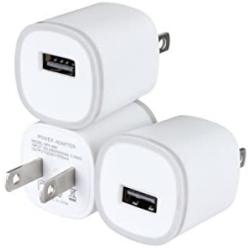 Spark Electronics Rapid Speed [Matte White] Tapered Universal USB Power Adapter Wall Charger Compatible with Apple iPhone 7 7 Plus 6 6S Plus 5 s C Samsung Galaxy S7/S6 Edge Note Nokia … (3PC White)