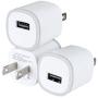 Spark Electronics Rapid Speed [Matte White] Tapered Universal USB Power Adapter Wall Charger Compatible with Apple iPhone 7 7 Plus 6 6S Plus 5 s C Samsung Galaxy S7/S6 Edge Note Nokia … (3PC White)
