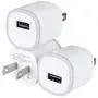 Spark Electronics Rapid Speed [Matte White] Tapered Universal USB Power Adapter Wall Charger Compatible with Apple iPhone 7 7 Plus 6 6S Plus 5 s C Samsung Galaxy S7/S6 Edge Note Nokia … (3PC White)