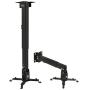 Mount-It! Wall or Ceiling Projector Mount with Universal LCD/DLP Mounting for Epson, Optoma, Benq, ViewSonic Projectors, 44lb Load Capacity, Black