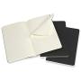 Moleskine Cahier Journal, Soft Cover, Large (5'' x 8.25'') Dotted, Black, 80 Pages (Set of 3)