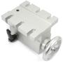 Rotational 4th Axis A axis Rotary table Fourth axis 3 Jaw Chuck Gapless harmonic reducer gearbox stepper motor K11-100mm dividing head with 65mm Tailstock for CNC Router Engraving Milling Machine