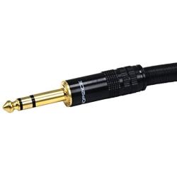 Monoprice 104761 6Ft Premier Series XLR Male to 1/4Inch TRS Male 16AWG Cable (Gold Plated)