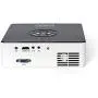 AAXA M6 Full HD Micro LED Projector with Built-In Battery Native 1920x1080p Fhd Resolution 1200 Lumens 30 000 Hour Leds Onboard Media Player Business/Home Theater Use Projector (Renewed)