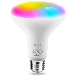 TECKIN Smart Light Bulb, LED RGB Color Changing, E27 100W 1300LM Equivalent Compatible with Alexa and Google Home, 2900K-6000K BR30 WiFi Light Blubs(13W), 1 Pack