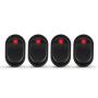 APIELE Rocker Toggle Switch Boat Waterproof DC 12V 30A ON-Off with Dot Light SPST 3 Pins 2 Position 4Pcs ASW-20D (Red)