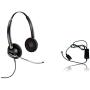 Plantronics HW520v Headset Bundle Mono Noise-Canceling and Inteli Cord, Compatible with Yealink, Polycom, Mitel, Cisco, Nortel, Shoretel Phones (HW520v Stereo Headset Bundle)