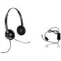 Plantronics HW520v Headset Bundle Mono Noise-Canceling and Inteli Cord, Compatible with Yealink, Polycom, Mitel, Cisco, Nortel, Shoretel Phones (HW520v Stereo Headset Bundle)