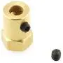 DGZZI Gear Reduction Motor Holder 1Set Black 37mm DC Geared Motor Mounting L Shaped Bracket with 6mm Hexagonal Coupling and Mounting Screws